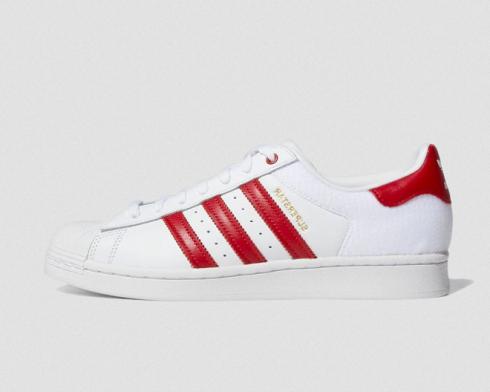 Adidas Superstar Velcro White Red Running Shoes FY3117 - Sepsale