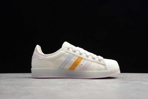 Adidas Womens Superstar Rize Cloud White Pink Yellow S82588