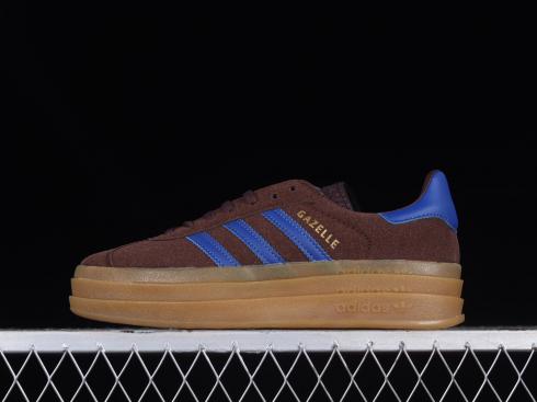 Adidas Originals Gazelle Bold Dark Brown Blue Gold IG9970