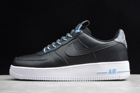 2020 Nike Air Force 1'07 Lux Black White Light Blue 898889 015