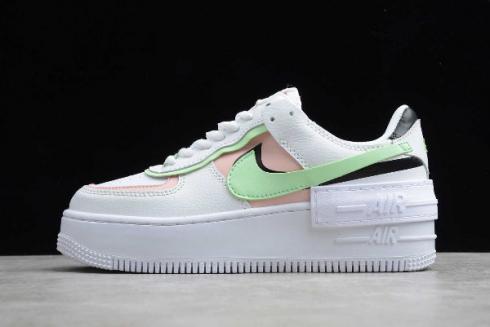 2020 Nike Womens Air Force 1 Shadow White Pink Green CI0919-130