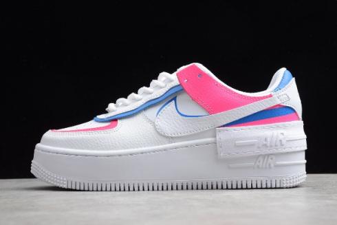 2020 Womens Nike Air Force 1 Shadow White Pink Blue CU3012 111