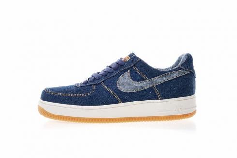 Levis x Nike Air Force 1 Low Blue White Casual Shoes AO2571-210