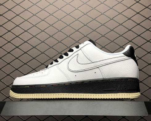 NIKE Air Force 1 Low 07 Square White Black Running Shoes AO2132-216