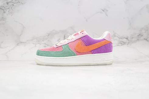 Nike Aie Force 1 Low Pink Purple Orange Running Shoes AO9296-009