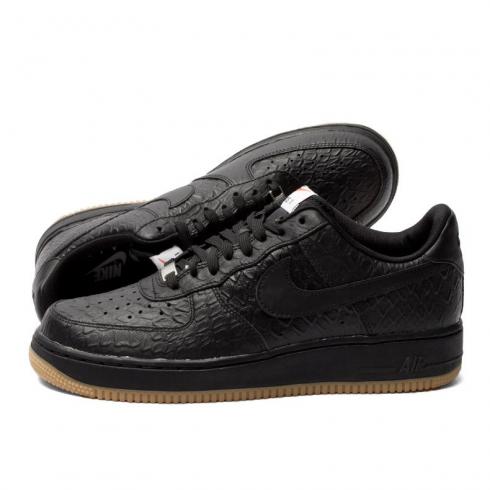 Nike Air Force 1'07 LV8 Black Gum Brown Athletic Shoes 718152-001