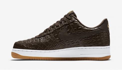 Nike Air Force 1'07 LV8 Brown Sneakers White 718152-200