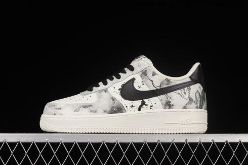 Nike Air Force 1 07 Low Landscape Ink Painting White Black BL1522-089