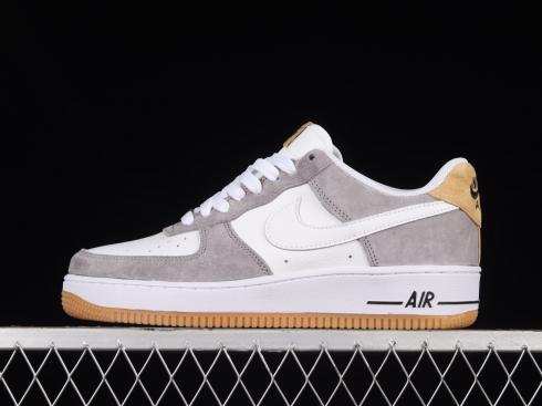 Nike Air Force 1 07 Low Suede Grey Yellow White DE0099-005