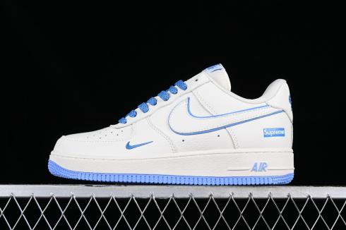 Nike Air Force 1 07 Low Supreme Off White Blue AE1686-111