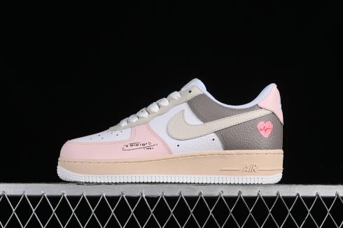 Nike Air Force 1 07 Low Valentines Day Brown Pink White TY0301-222