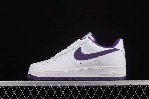 Nike Air Force 1 07 Low White Deep Purple Shoes 315122-281