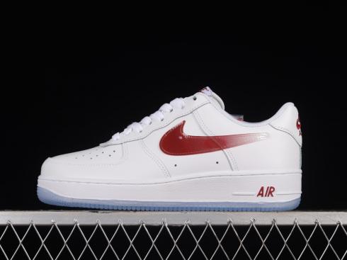 Nike Air Force 1 07 Low White Red Metallic Gold CO3363-363