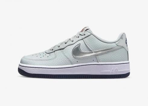 Nike Air Force 1 GS Pure Platinum Barely Grape Midnight Navy Metallic Silver CT3839-004