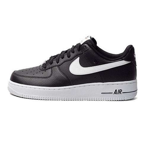 Nike Air Force 1 Low Black White Leather Casual Shoes 488298-092