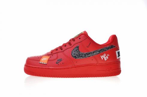 Nike Air Force 1 Low Just Do It University Red Black Total Orange AR7719-106