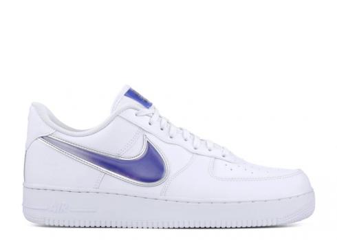 Nike Air Force 1 Low Oversized Swoosh Blue White Racer AO2441-101
