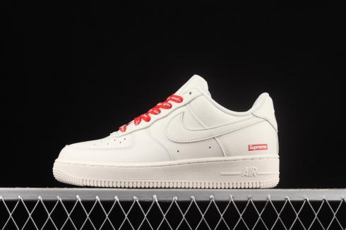 Nike Air Force 1 Low Supreme White University Red CU9225-126