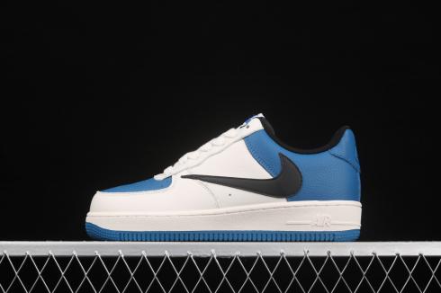 Nike Air Force 1 Low White Deep Blue Black Shoes HG1136-022