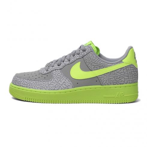 Nike Air Force 1 Mens Fashion Sneakers Wolf Grey Volt 488298-041
