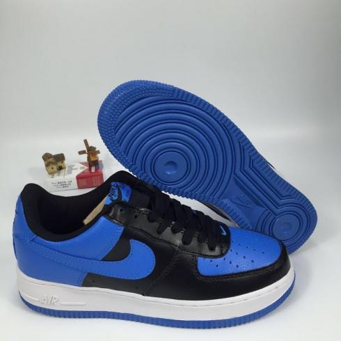 Nike Air Force 1 Mens Shoes Black Star Blue White 820266-010