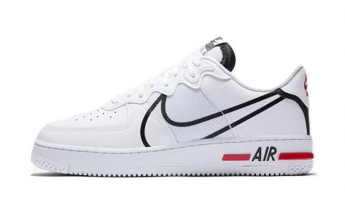 air force 1 white red and black