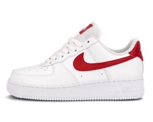 Nike Womens Air Force 1'07 White Gym Red Running Shoes AH0287-110