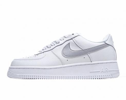 Nike Womens Air Force 1 Low 07 White Silver Running Shoes AH0287-012