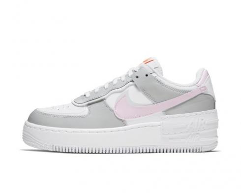 Nike Womens Air Force 1 Shadow Pink Foam White Total Orange CZ0370-100