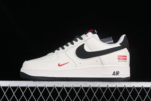 Supreme x Nike Air Force 1 07 Low Off White Red Black HD9888-005