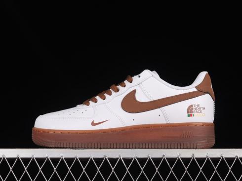 The North Face x GUCCI x Nike Air Force 1 07 Low White Brown DH7561-188