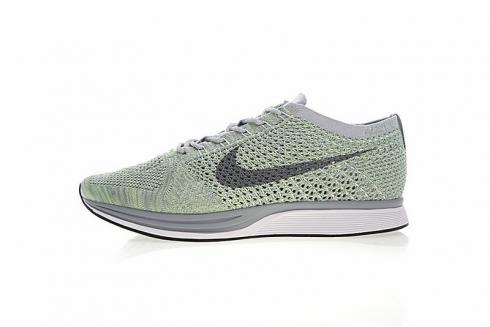 Nike Flyknit Racer Running Shoes Pistachio White Ghost Green 526628-103