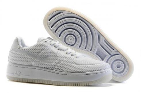 Nike Air Force 1 AF1 Low Upstep BR White Sneakers Shoes 833123-100