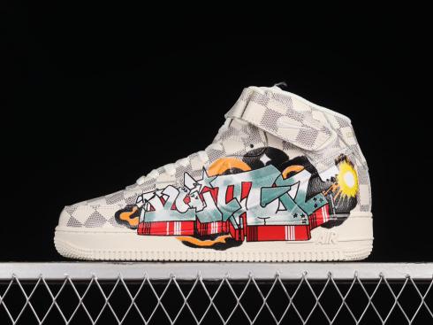 LV x Nike Air Force 1 Mid By Virgil Abloh Sail Multi-Color 1A9VE6