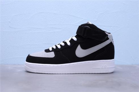 Nike Air Force 1 Mid 07 Black White Mens Basketball Shoes 596728-305