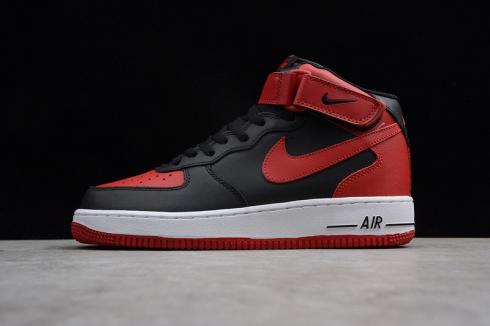 nike air force 1 black white and red