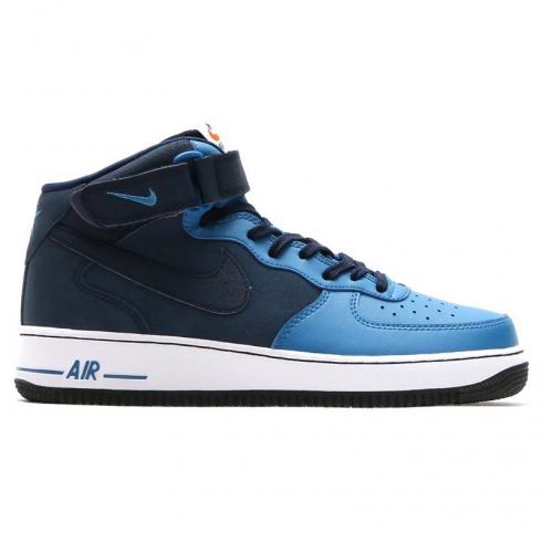 Nike Air Force 1 Mid 07 Mens Blue Obsidian Shoes 315123-406