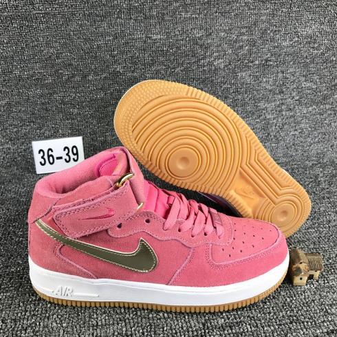 Nike Air Force 1 Mid Bright Melon Athletic Sneakers 818596-800