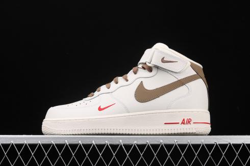 Nike Air Force 1 Mid Cream Light Brown Mens Running Shoes 808788-998
