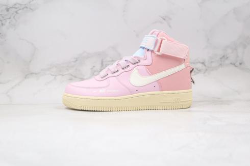 Nike Air Force 1 Mid Light Pink White Blue Running Shoes CQ4810-627