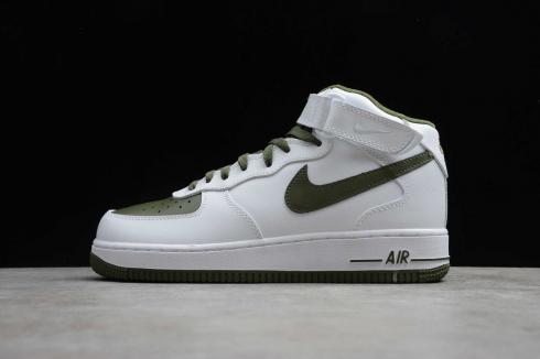 Nike Air Force 1 Mid Retro White Dark Green Running Shoes 554724-088