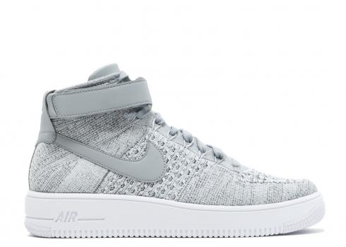 Nike Air Force 1 Ultra Flyknit Mid Wolf Grey White 817420-003