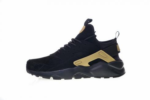 Nike Air Huarache Ultra Suede ID Black Gold Sneakers 829669-331