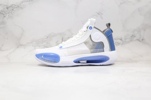 Air Jordan 34 XXXIV Low PF Blue Void Basketball Shoes BQ3381-104