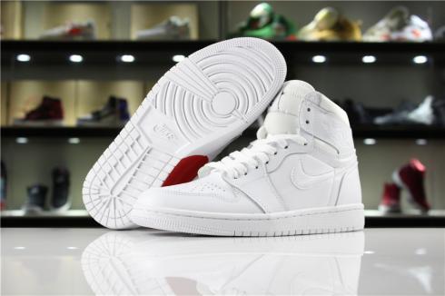 Nike Air Jordan I 1 Retro Men Basketball Shoes White All Love