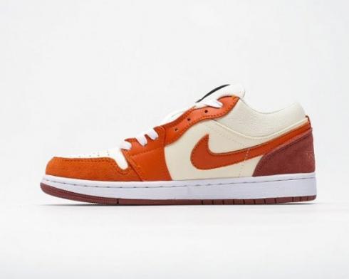 Air Jordan 1 Low AJ1 White Orange Sneakers Basketball Shoes 553558-713