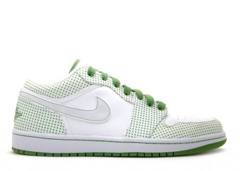 Air Jordan 1 Phat Low White Chorophyll Mens Basketball Shoes 338145-131