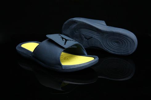 Nike Air Jordan Hydro 6 Black yellow men Slippers shoes 881473-415