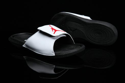 Nike Jordan Hydro 6 black white red Women Sandal Slides Slippers 881474-101