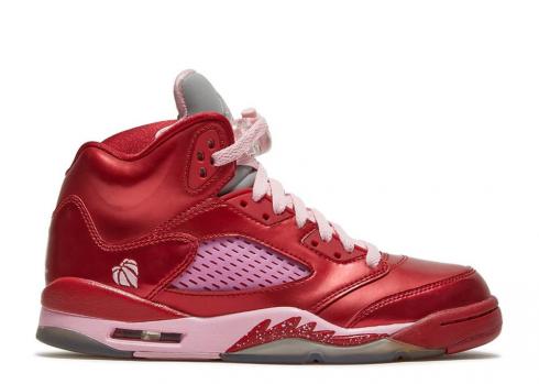 Air Jordan 5 Retro Gg Valentine's Day Pink Ion Gym Red 440892-605